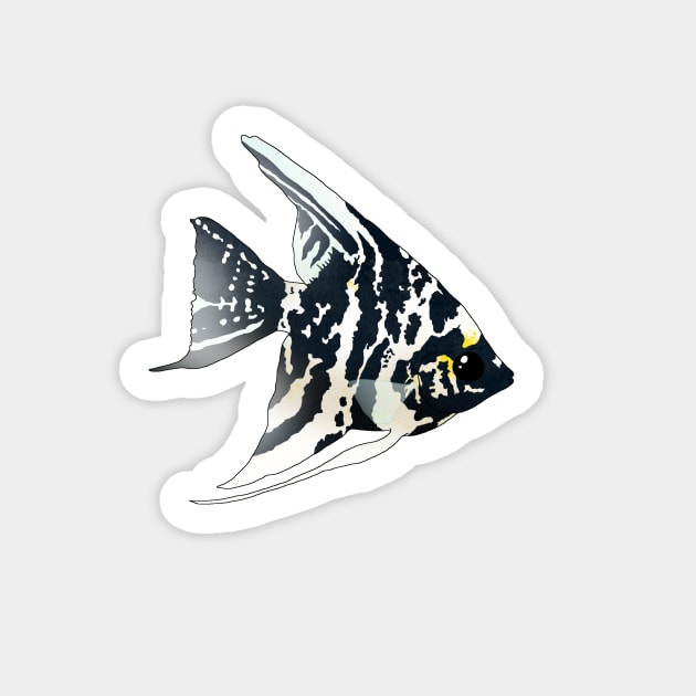 Marble Angelfish Sticker by Moopichino